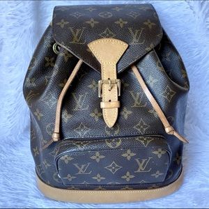 Authentic Louis Vuitton Montsouris MM Backpack.